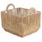 Simplify Large Vertical Weave Storage Basket with Round Handles